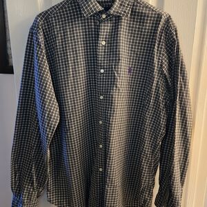 Ralph Lauren Navy and White Checkered Shirt